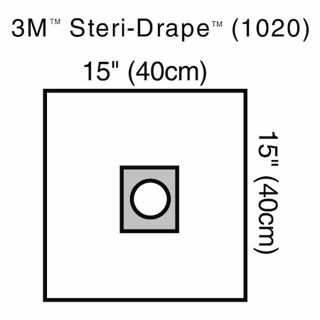 3M Steri-Drape EENT Drape Small Drape with Aperture 15 W X 15 L Inch Sterile, 40PK 1020